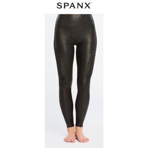 Spanx Faux Leather Moto leggings